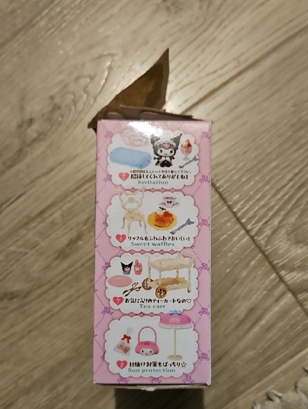 Sanrio My Melody & Kuromi Tea Party Miniature Box - Pink, White, Green - Picture 2 of 5